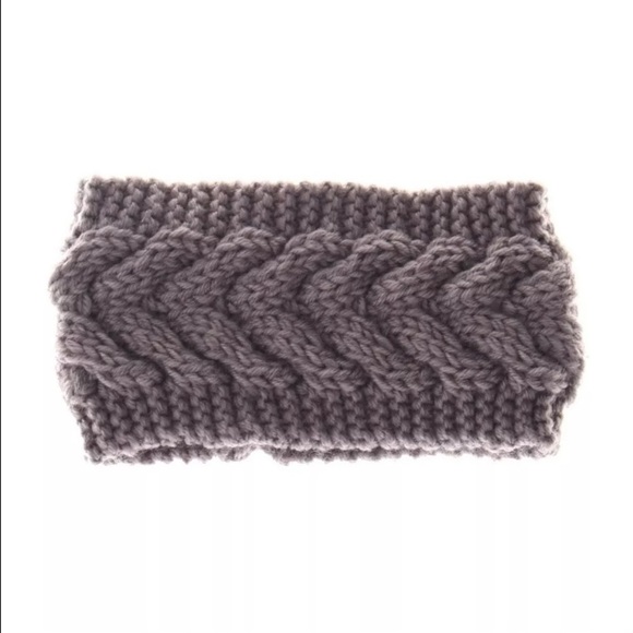 NEW!! Knitted Dark Gray Head Warmer - Picture 2 of 4